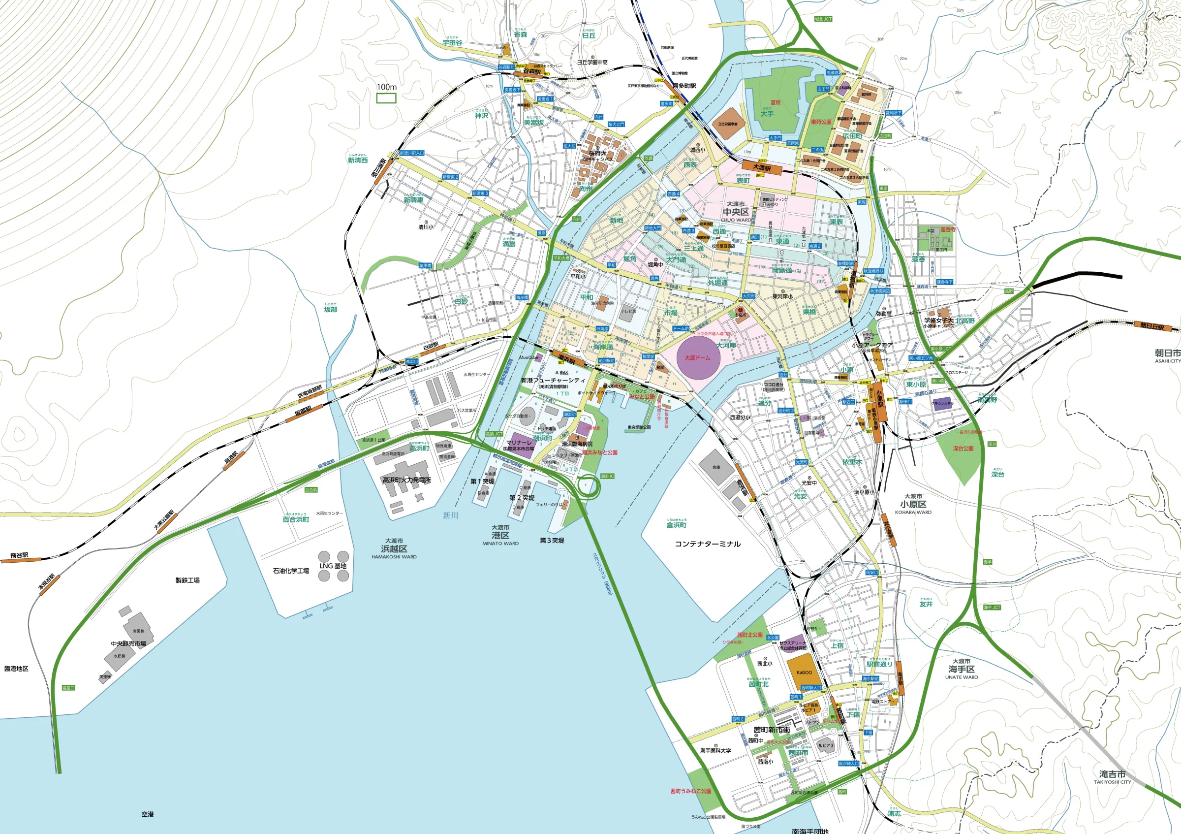 Map of the Shiohama area